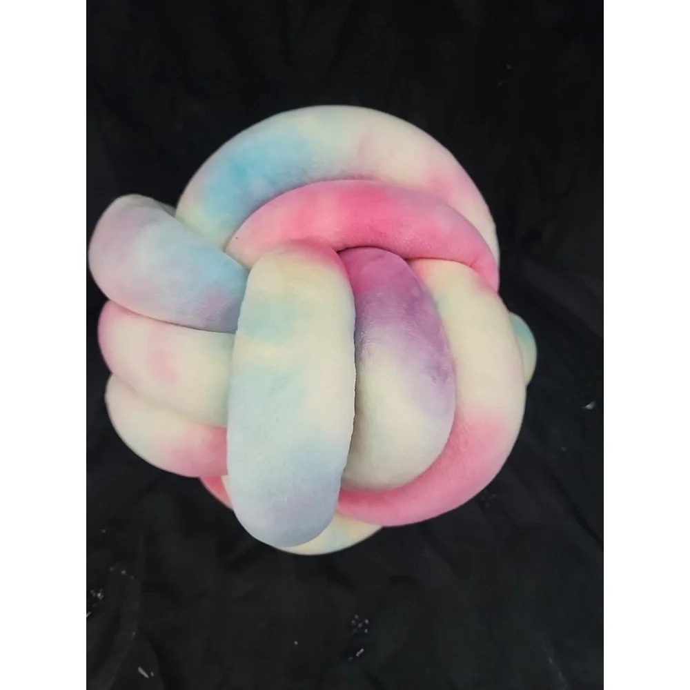 Truly Lou Knot Pillow, Tie Dye, EUC